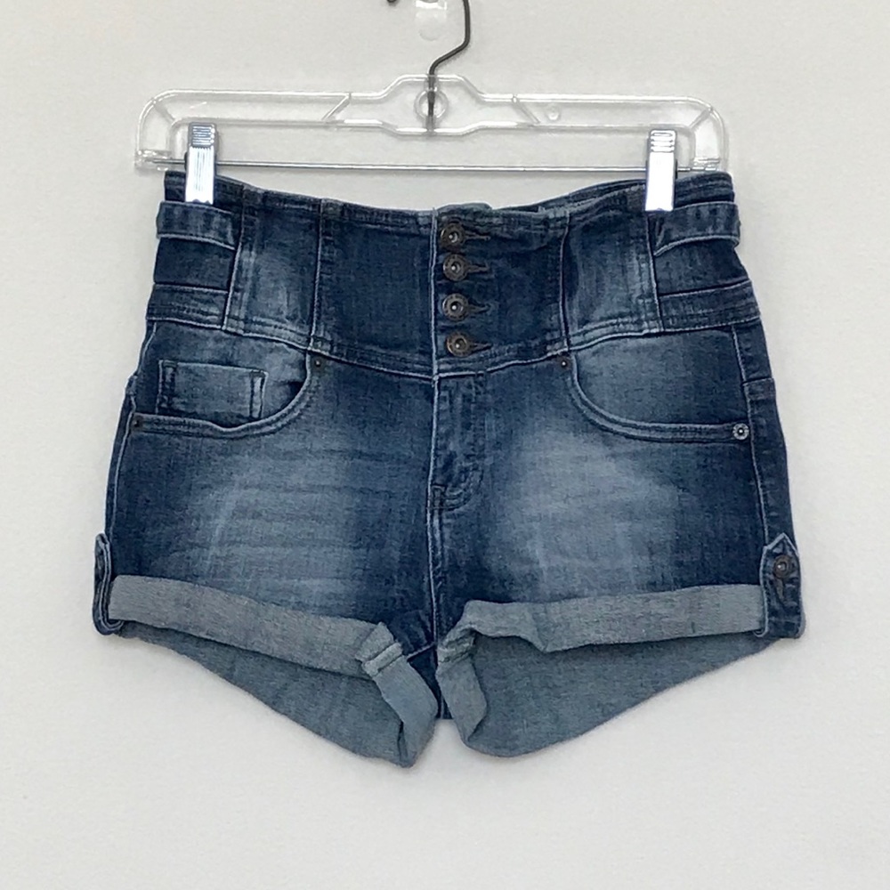 Topshop Moto High Waisted Denim Shorts